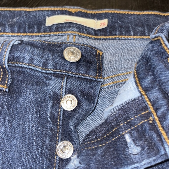 Levi's Big E Button Fly Wedgie Dark Denim Jeans. size 29 AR 8 - Picture 3 of 7